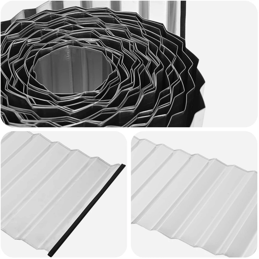 Vejo kraštas 5 m x 30 cm Galvanizuotas plienas Sidabrinė