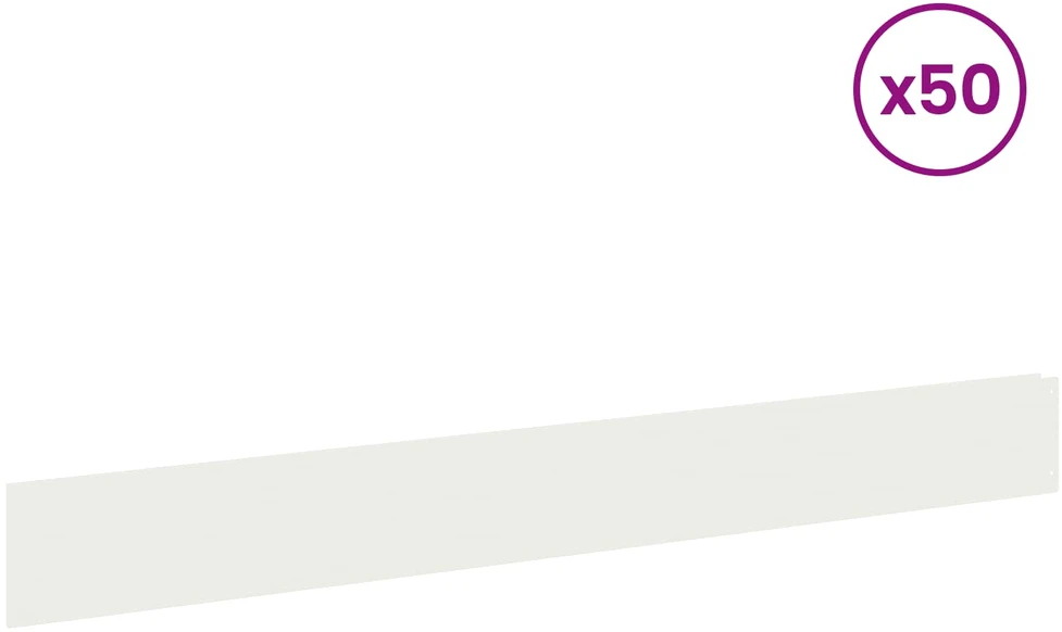 Vejo kraštas 50 vnt. 100 x 12 cm Plienas Balta