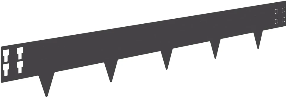 Vejo kraštas 50 vnt. 100 x 15 cm Plienas Juoda