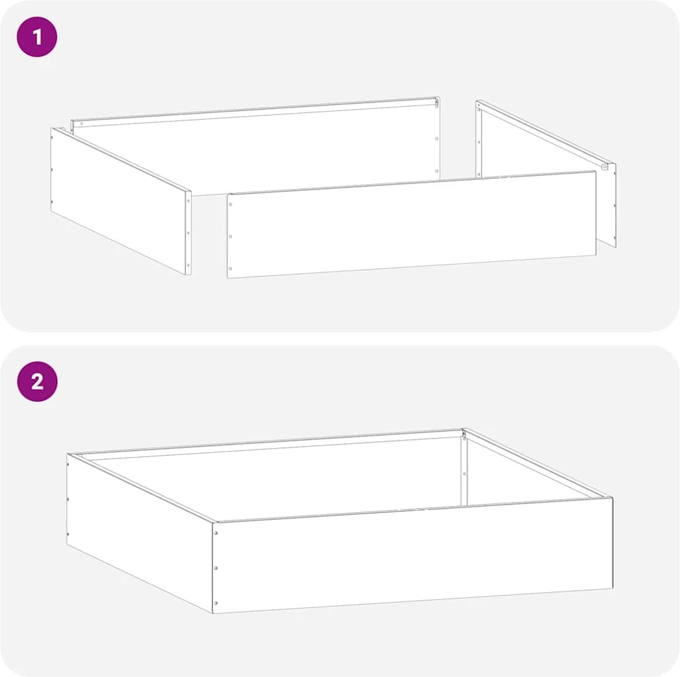 Vejo kraštas 60 x 60 x 13 cm Galvanizuotas plienas Sidabrinė