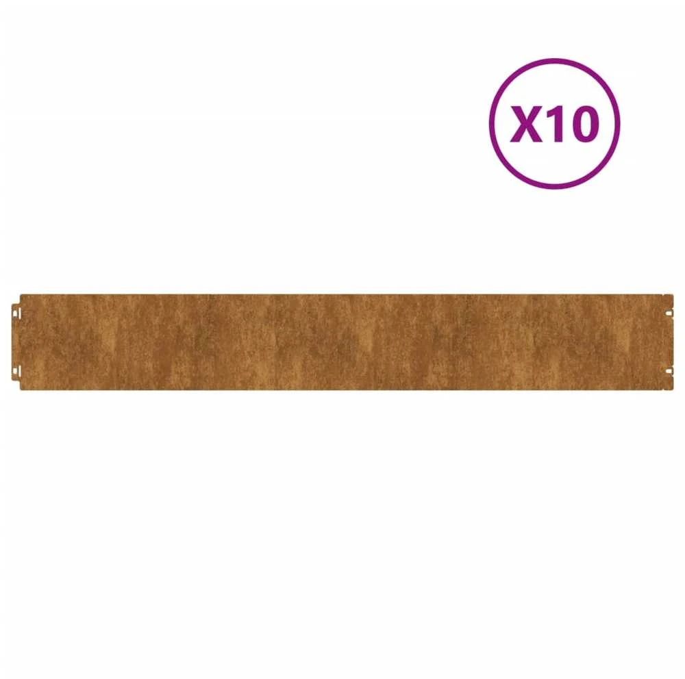 Vejos apvadai, 10vnt., 15x103cm, lankstus Corten plienas