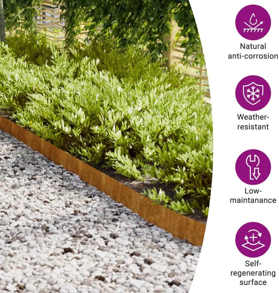 Vejos apvadai, 50vnt., 10x103cm, lankstus Corten plienas