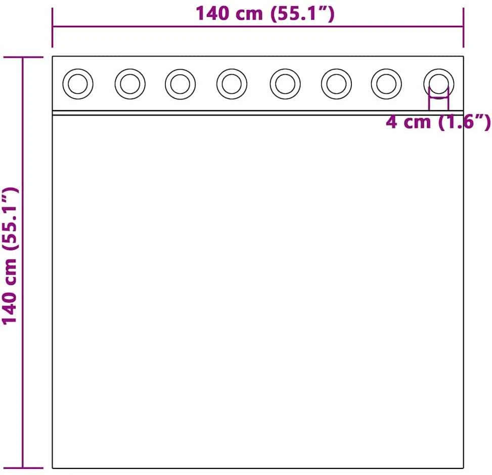 Aksominio tipo užuolaidos 2 vnt. Pilka 140 x 140 cm Aksomas