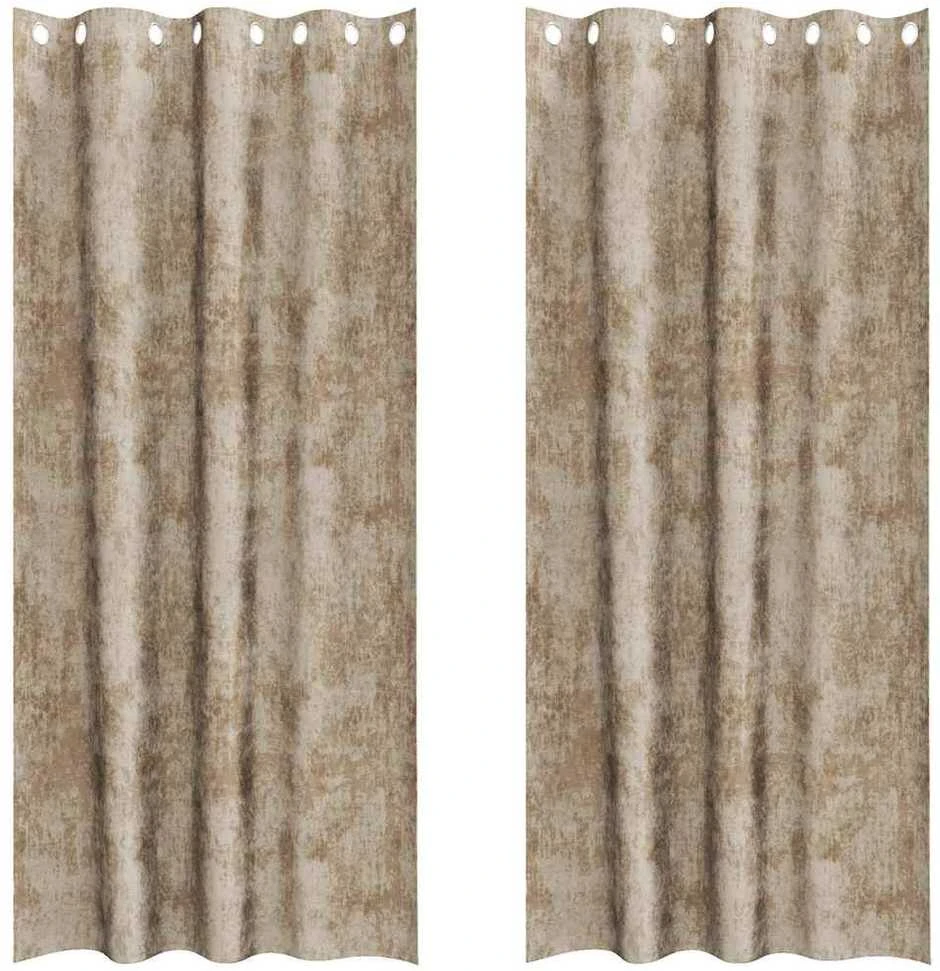 Aksominio tipo užuolaidos 2 vnt. šampano 260 x 140 cm Aksomas