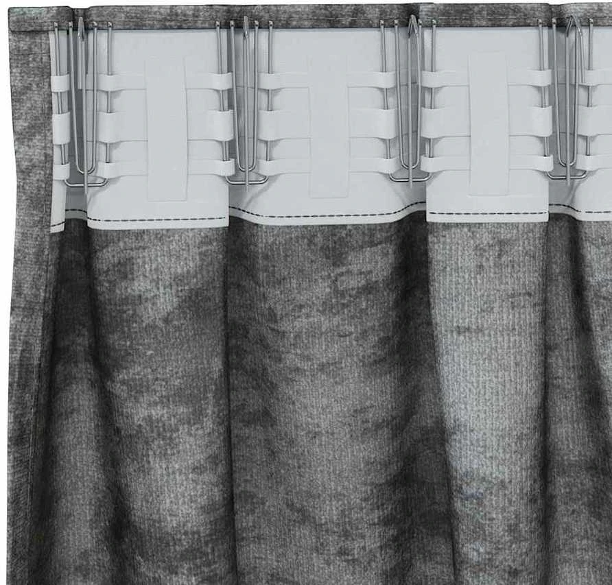 Aksominio tipo užuolaidos 2 vnt. Pilka 260 x 140 cm Aksomas