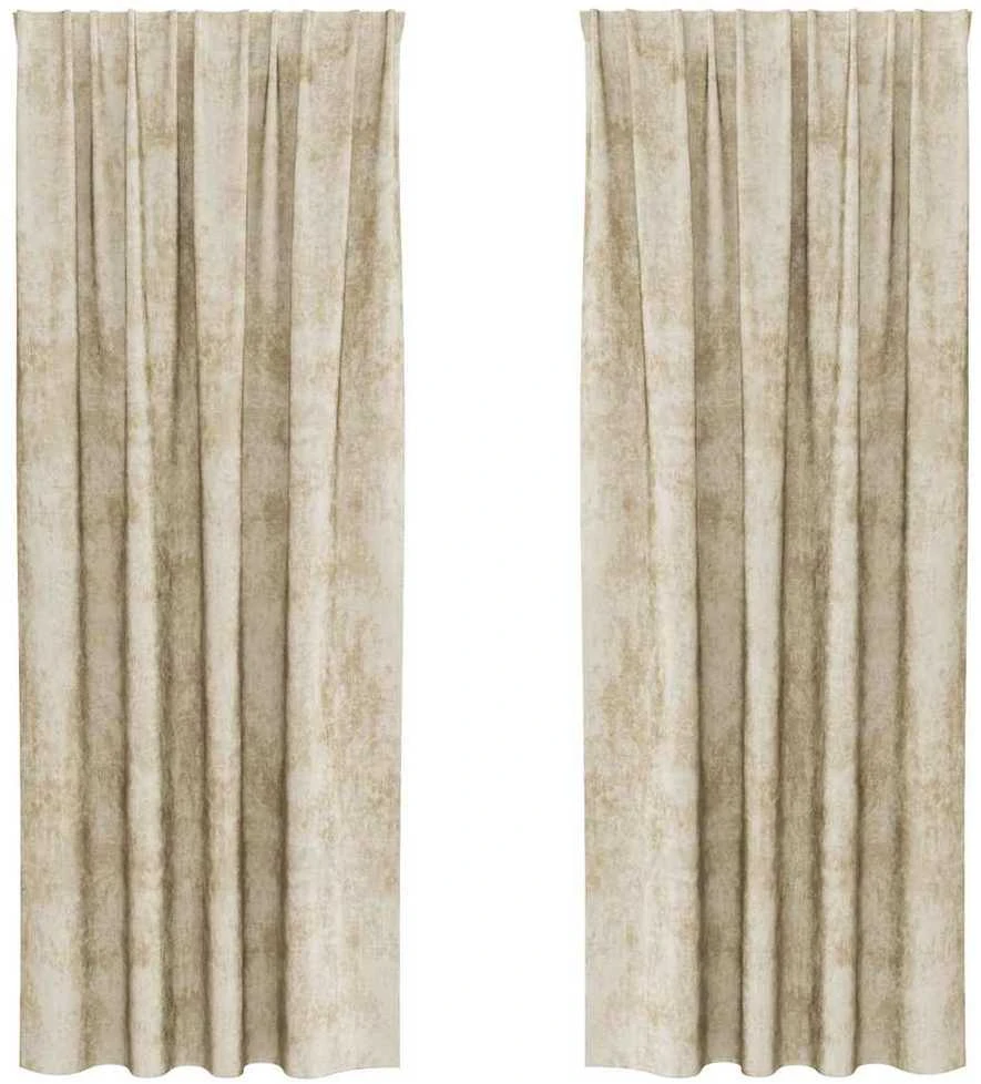 Aksominio tipo užuolaidos 2 vnt. Kreminė 260 x 140 cm Aksomas