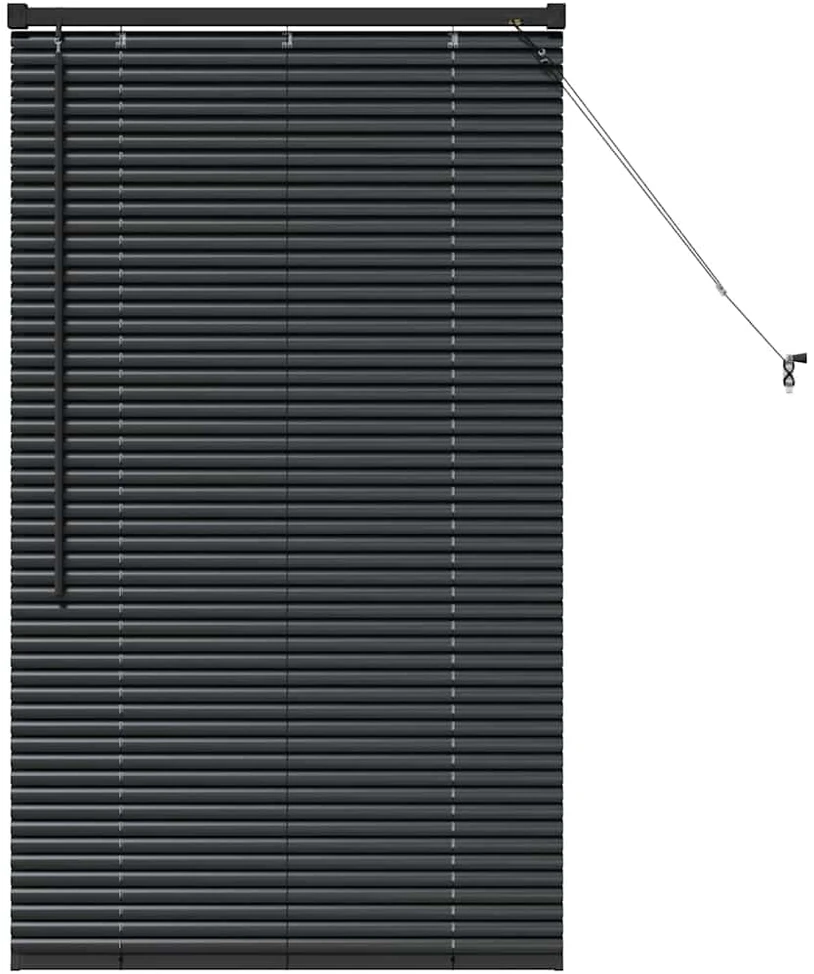Venecijos žaliuzės Juoda 130 x 75 cm 25 mm Aliuminis