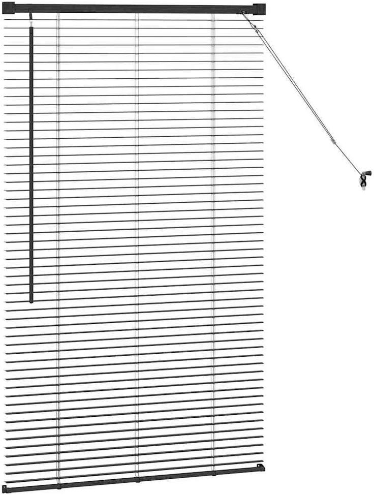Venecijos žaliuzės Juoda 130 x 80 cm 25 mm Aliuminis
