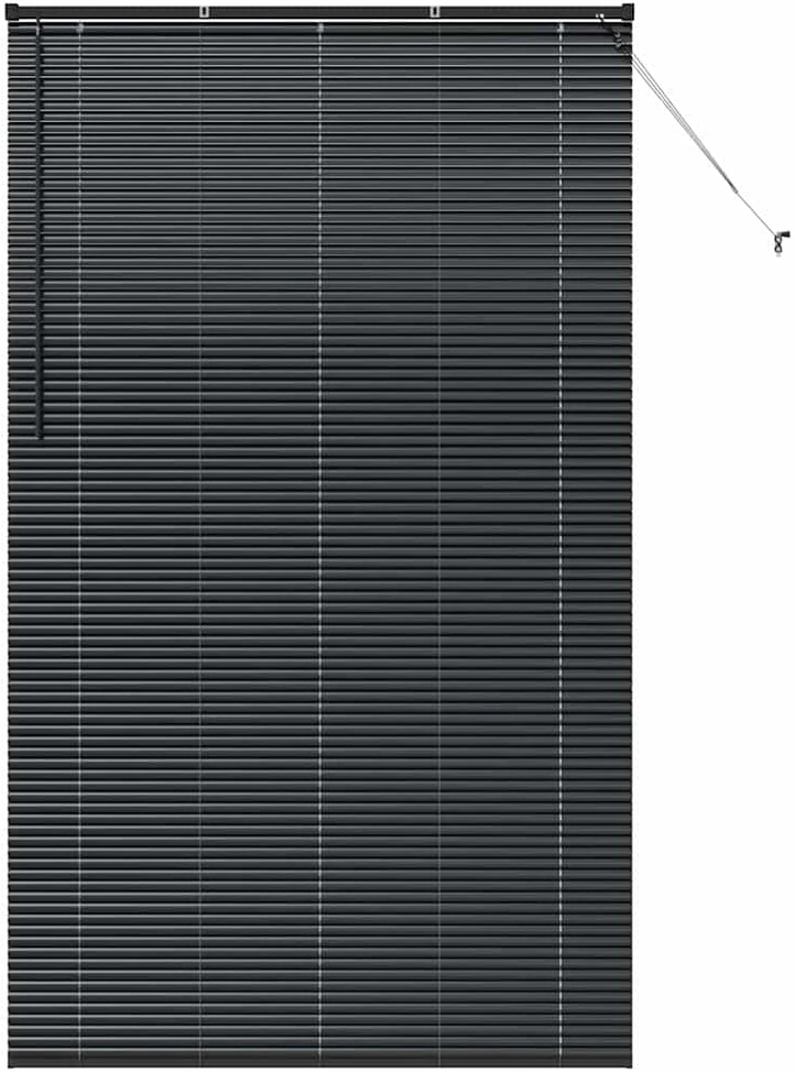 Venecijos žaliuzės Juoda 220 x 125 cm 25 mm Aliuminis