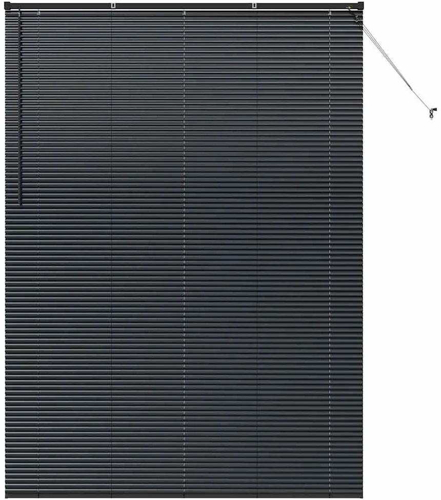 Venecijos žaliuzės Juoda 220 x 155 cm 25 mm Aliuminis