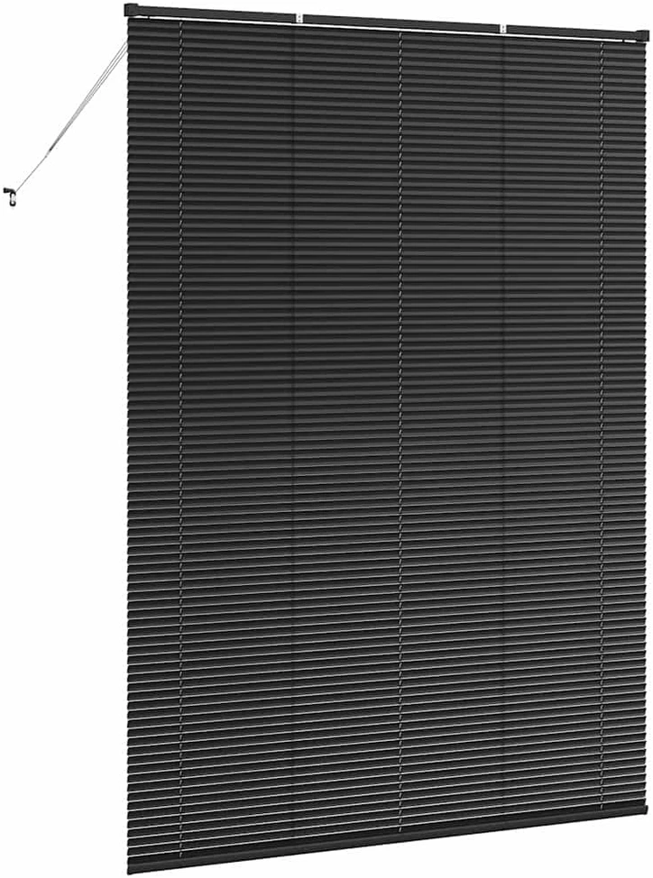 Venecijos žaliuzės Juoda 220 x 155 cm 25 mm Aliuminis