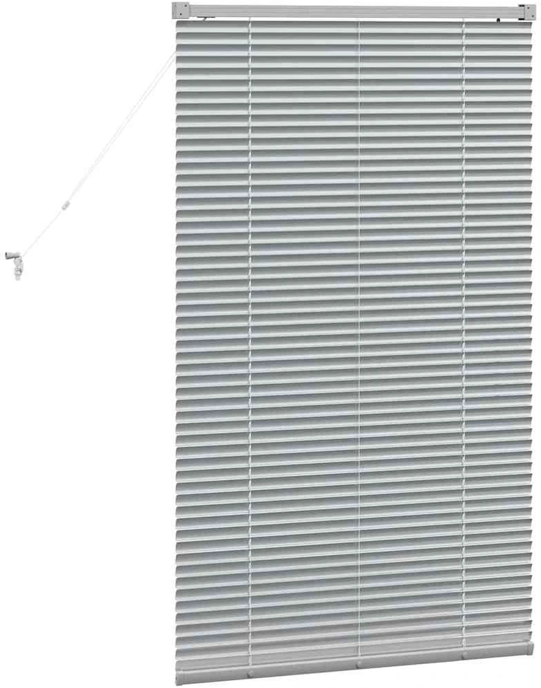 Venecijos žaliuzės Sidabrinė 130 x 80 cm 25 mm Aliuminis