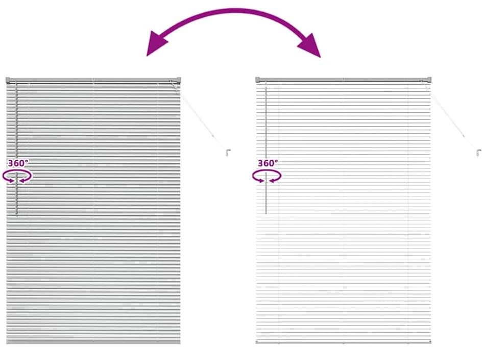 Venecijos žaliuzės Sidabrinė 175 x 110 cm 25 mm Aliuminis