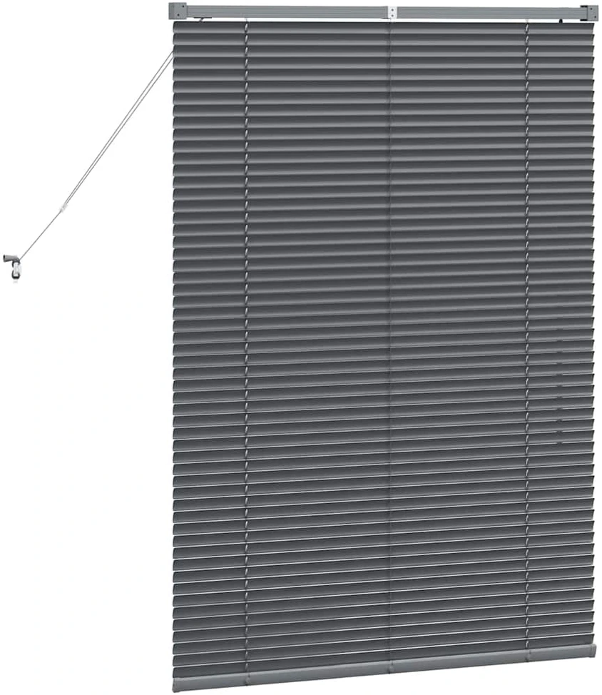 Venecijos žaliuzės Tamsiai pilka 130 x 85 cm 25 mm Aliuminis
