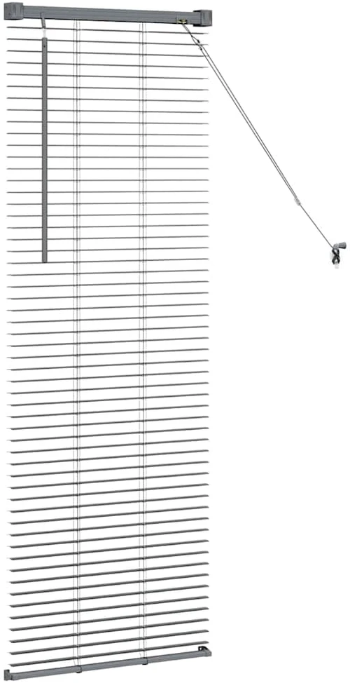 Venecijos žaliuzės Tamsiai pilka 130 x 45 cm 25 mm Aliuminis