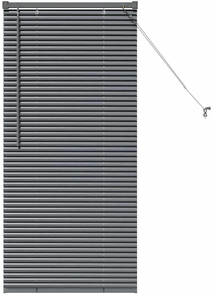 Venecijos žaliuzės Tamsiai pilka 130 x 65 cm 25 mm Aliuminis