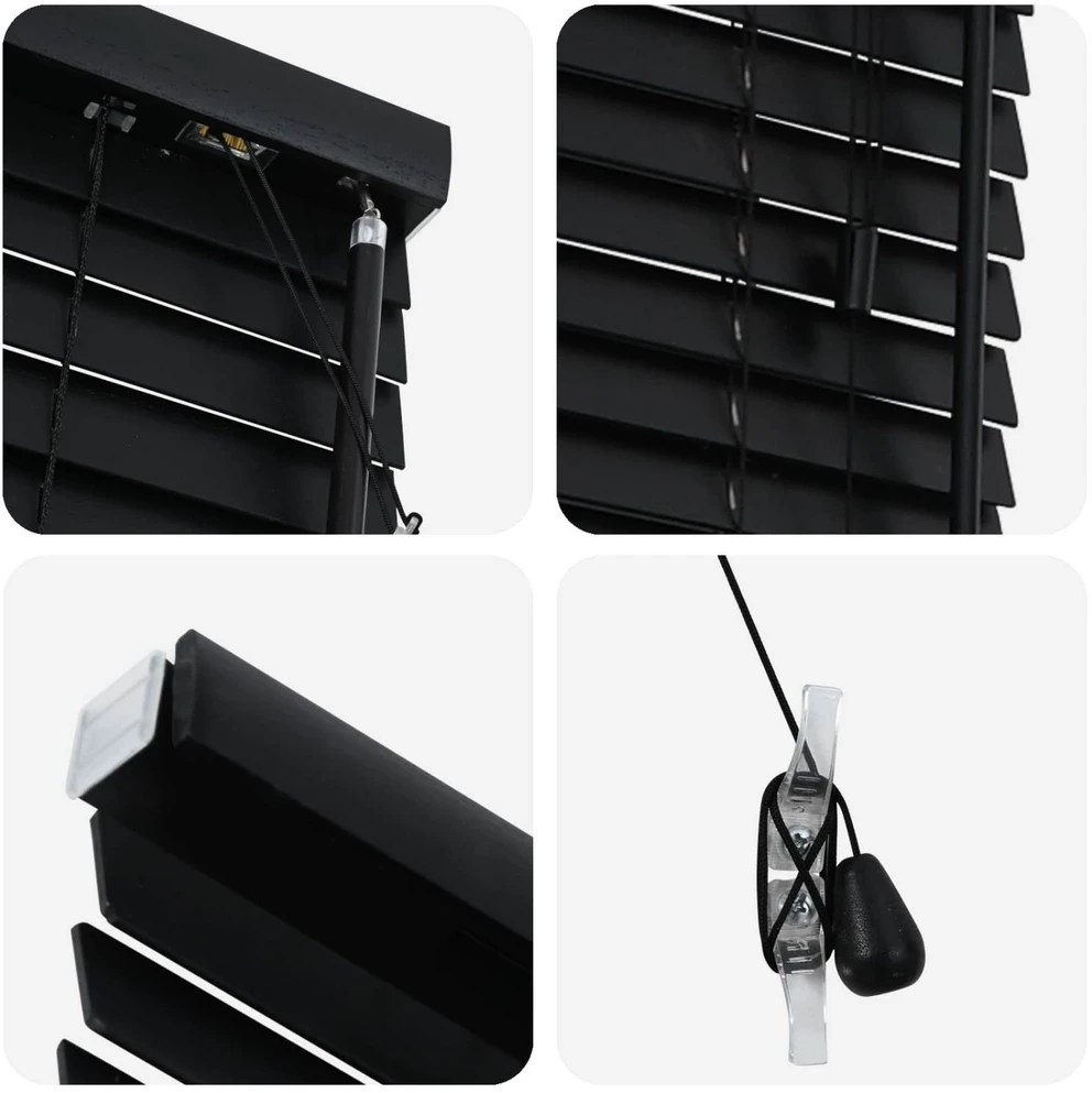 Venecijos žaliuzės Juoda 105 x 160 cm 35 mm