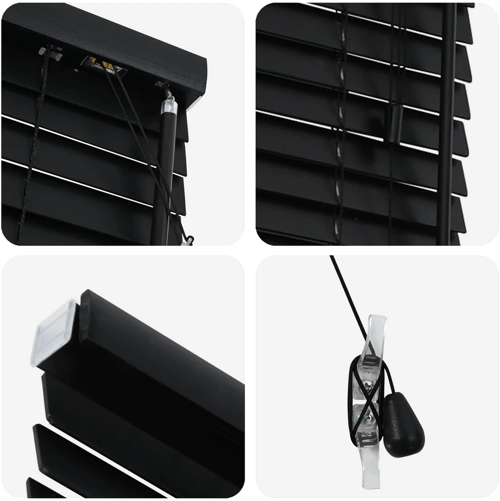 Venecijos žaliuzės Juoda 155 x 160 cm 35 mm