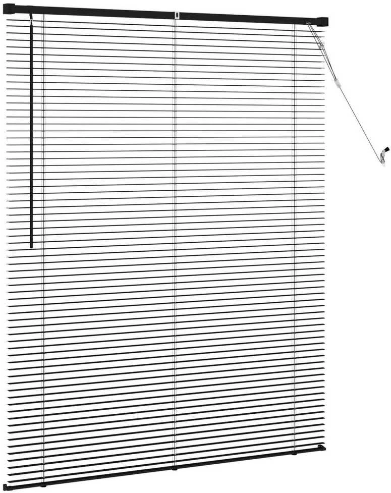 Venecijos žaliuzės Juodas 150 x 110 cm 25 mm PVC