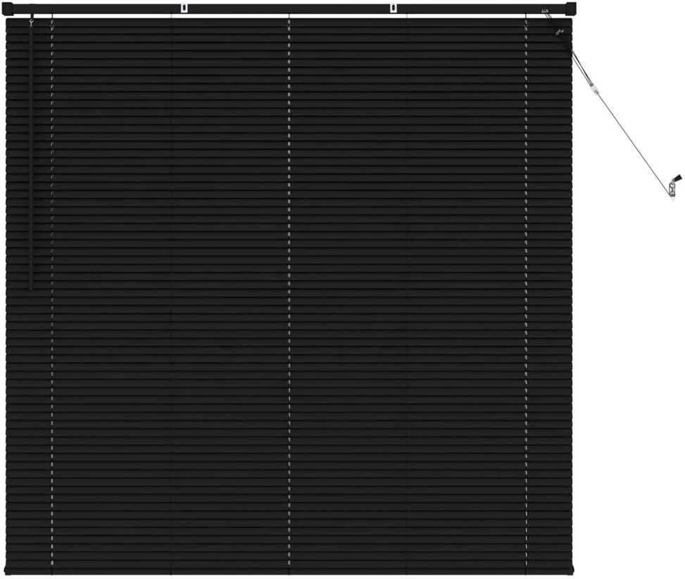 Venecijos žaliuzės Juodas 150 x 140 cm 25 mm PVC