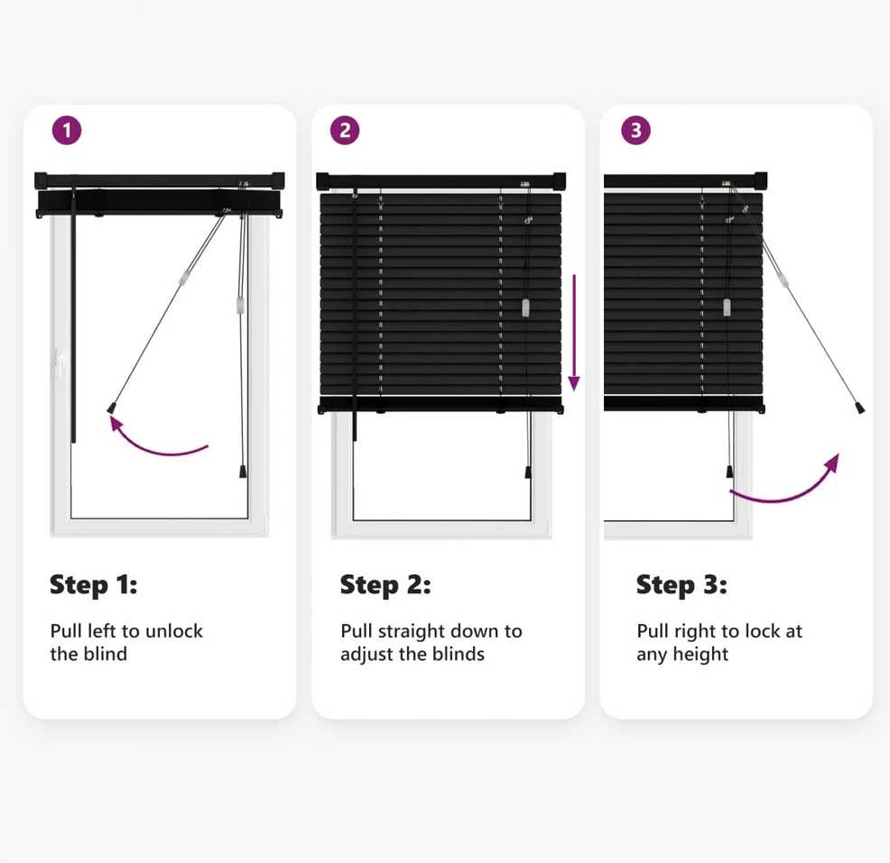 Venecijos žaliuzės Juodas 150 x 130 cm 25 mm PVC