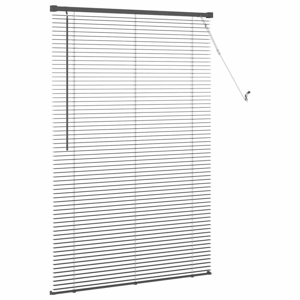 Venecijos žaliuzės Juodas 150 x 100 cm 25 mm PVC