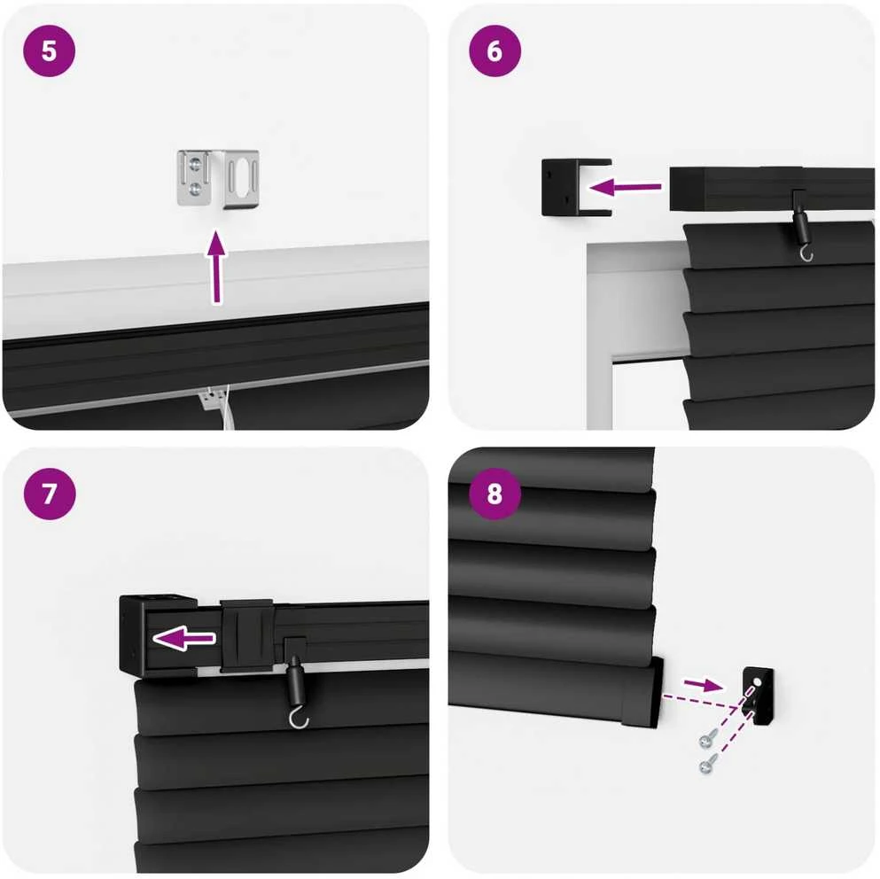 Venecijos žaliuzės Juodas 150 x 140 cm 25 mm PVC