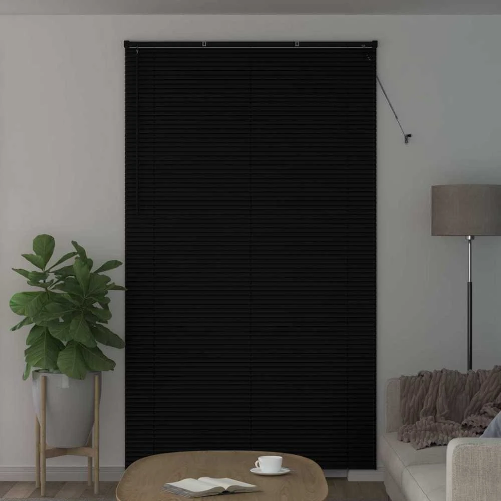 Venecijos žaliuzės Juodas 213 x 130 cm 25 mm PVC
