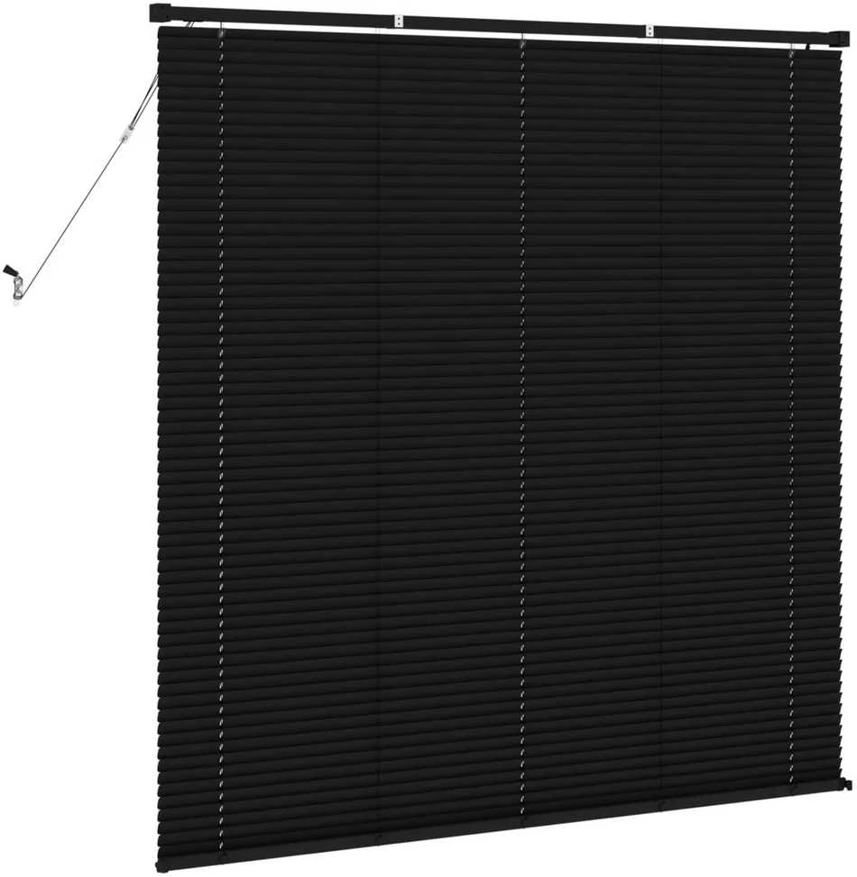 Venecijos žaliuzės Juodas 150 x 140 cm 25 mm PVC