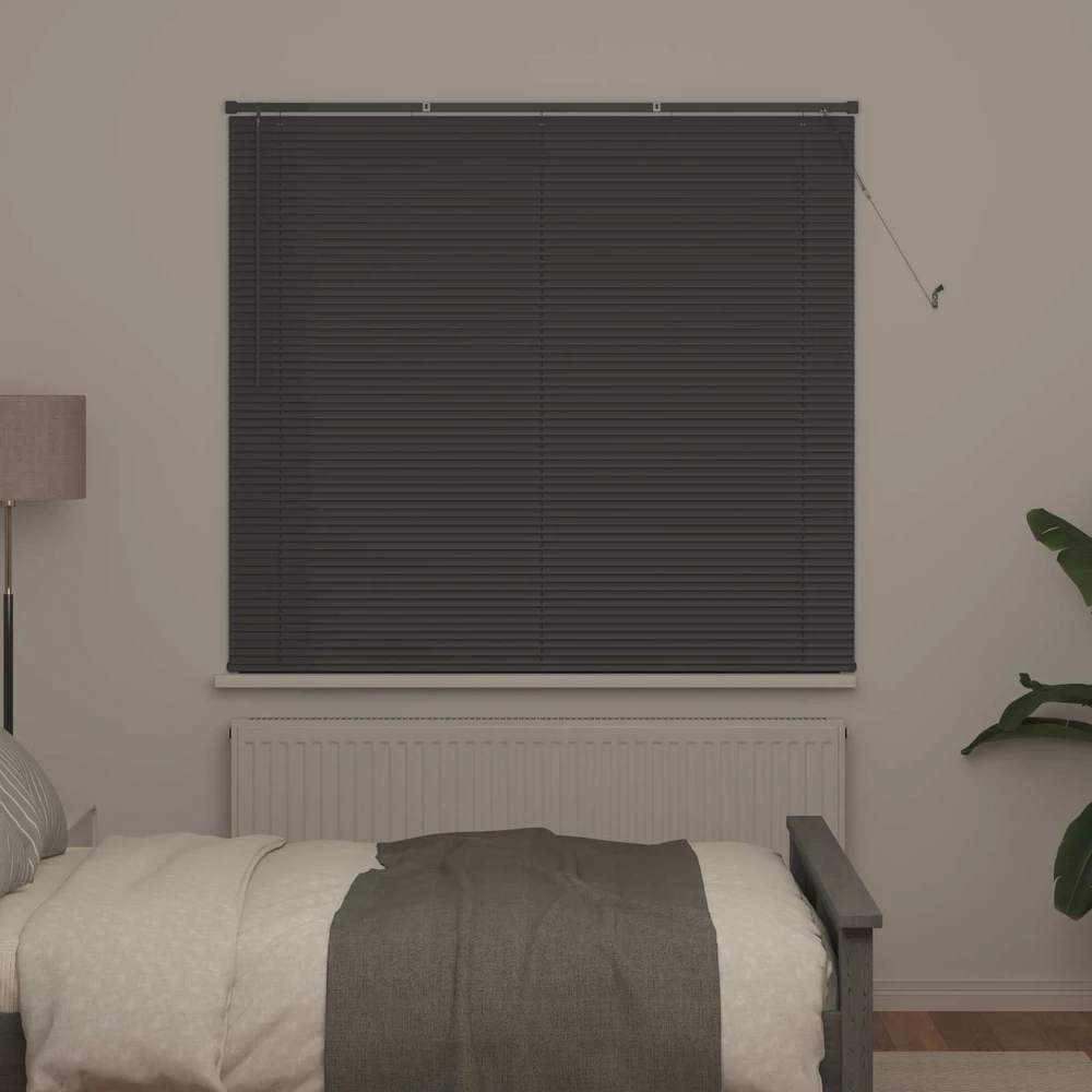 Venecijos žaliuzės Sidabrinė Pilka 150 x 140 cm 25 mm PVC