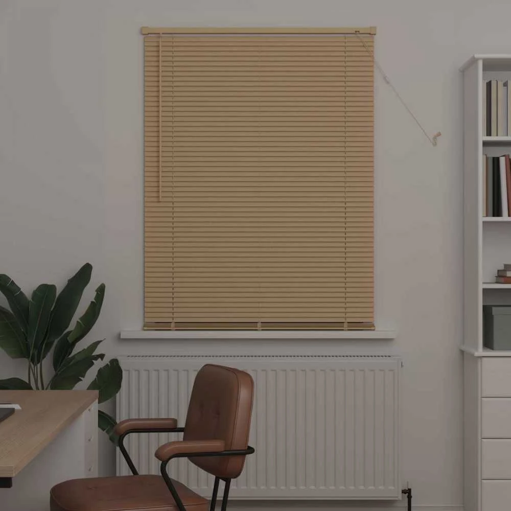 Venecijos žaliuzės Šviesiai ruda su raštu 150 x 80 cm 25 mm PVC