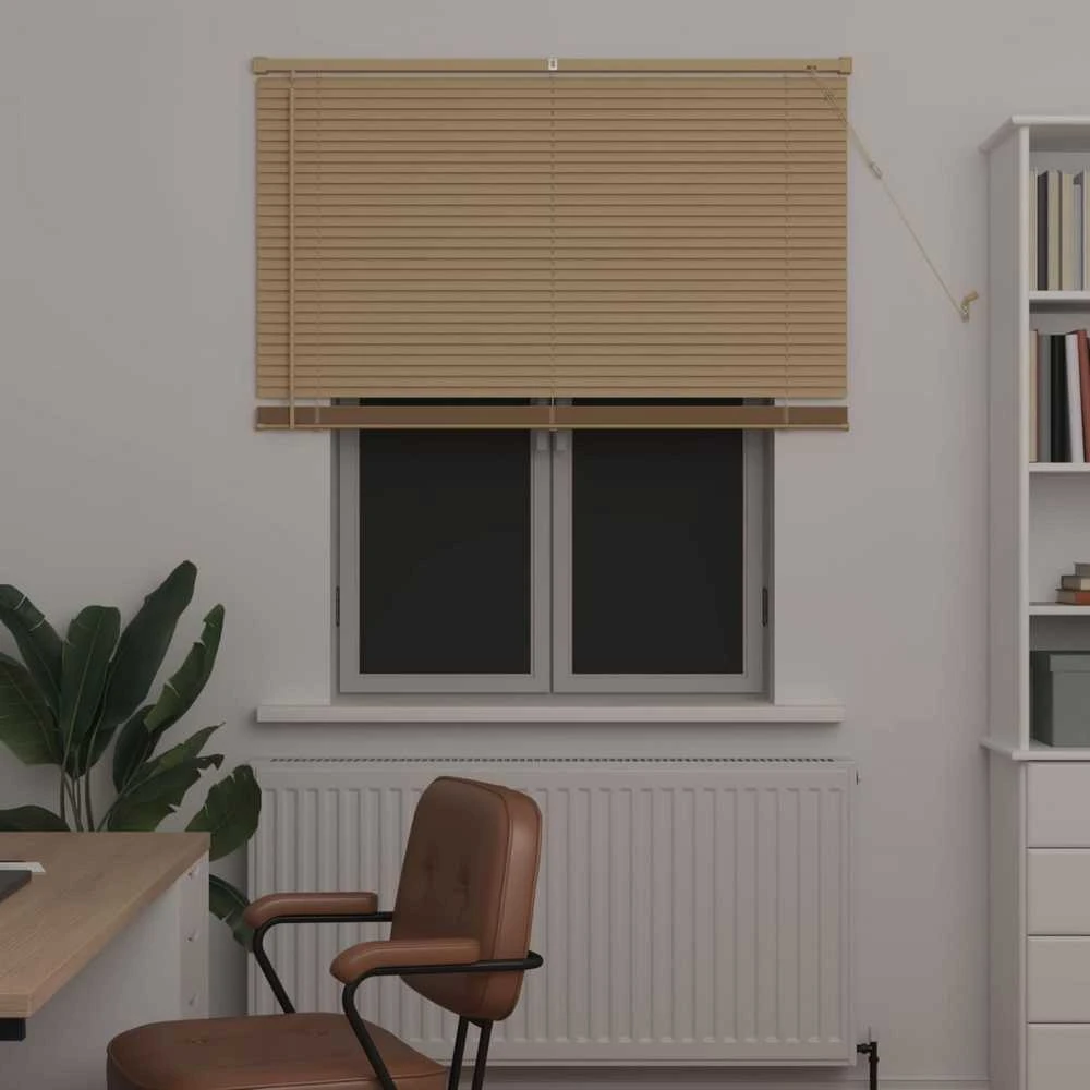 Venecijos žaliuzės Šviesiai ruda su raštu 150 x 120 cm 25 mm