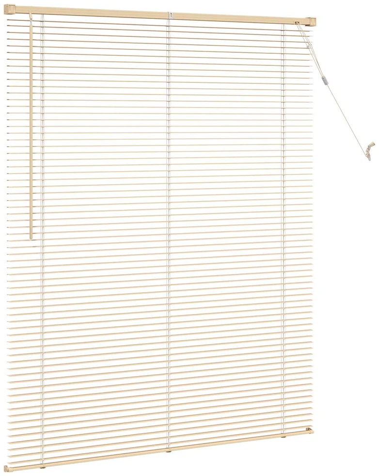 Venecijos žaliuzės Šviesiai ruda su raštu 150 x 120 cm 25 mm