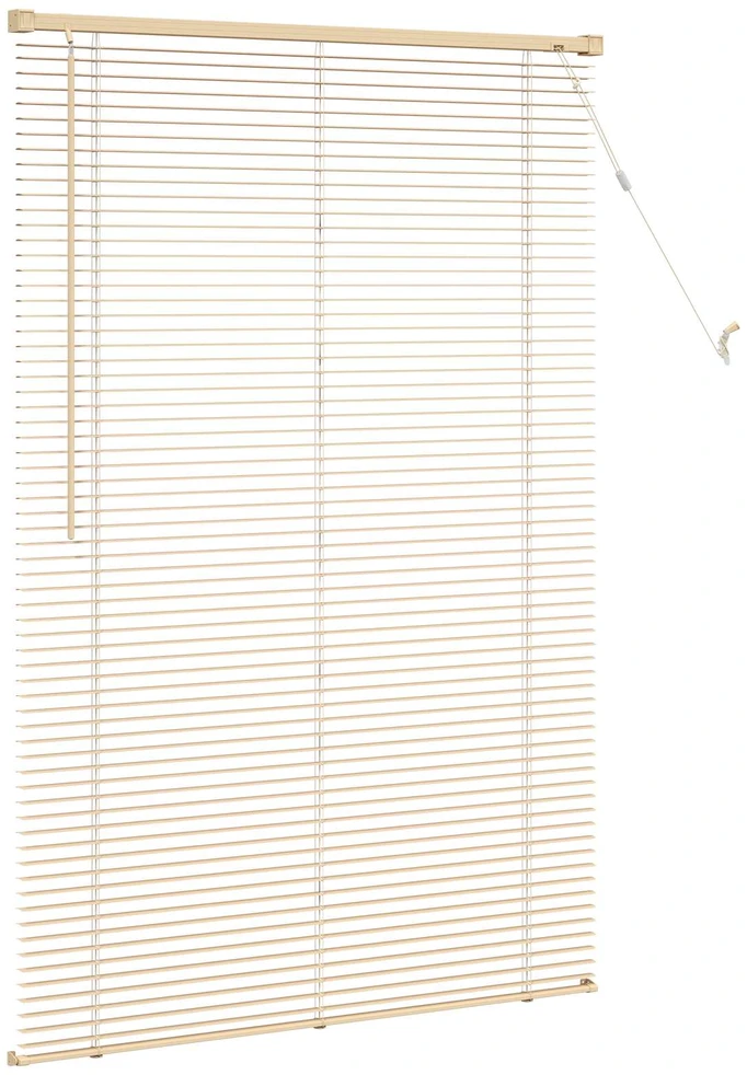 Venecijos žaliuzės Šviesiai ruda su raštu 150 x 70 cm 25 mm PVC