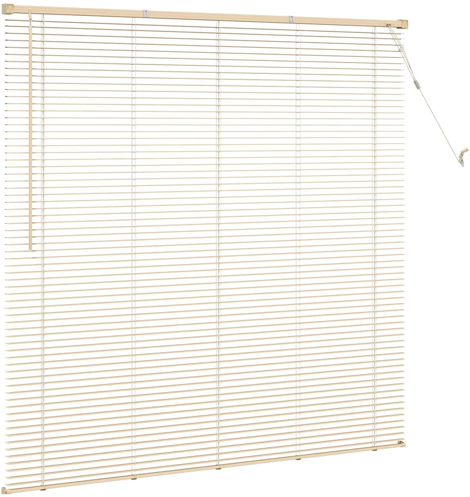 Venecijos žaliuzės Šviesiai ruda su raštu 150 x 130 cm 25 mm