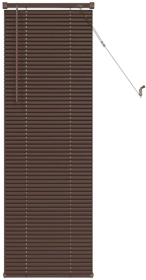 Venecijos žaliuzės Tamsiai ruda su raštu 150 x 50 cm 25 mm PVC