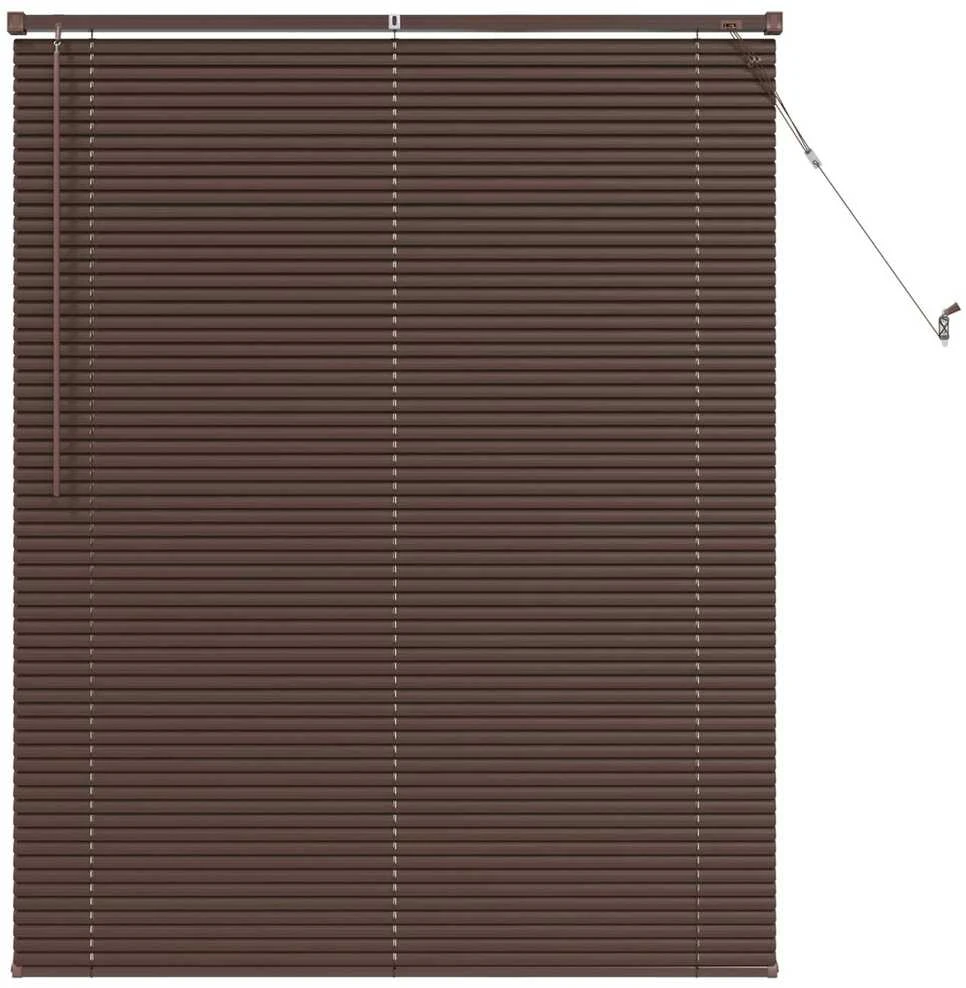 Venecijos žaliuzės Tamsiai ruda su raštu 150 x 110 cm 25 mm PVC