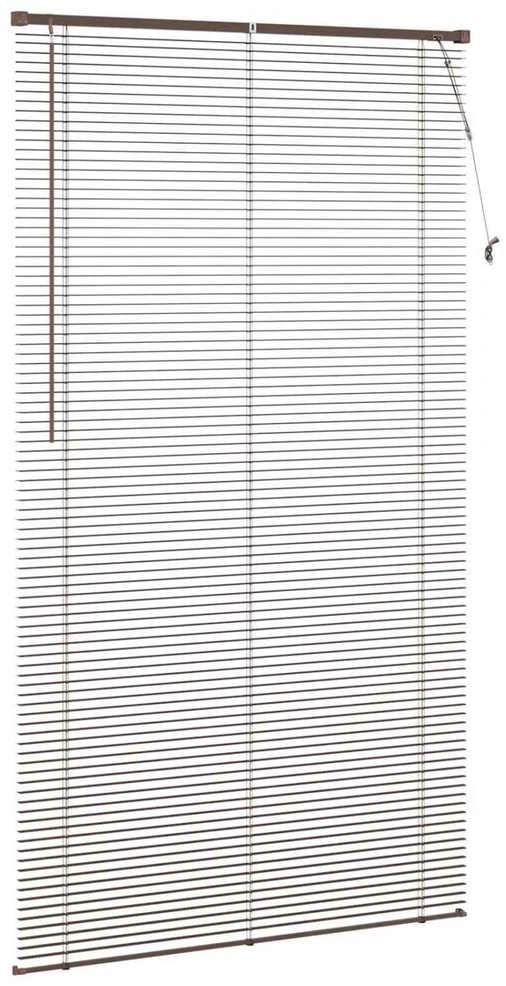 Venecijos žaliuzės Tamsiai ruda su raštu 213 x 120 cm 25 mm PVC