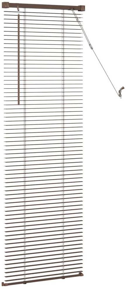 Venecijos žaliuzės Tamsiai ruda su raštu 150 x 60 cm 25 mm PVC
