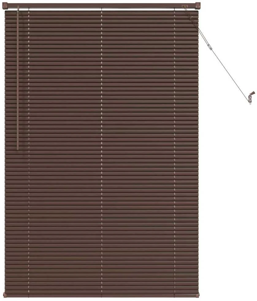 Venecijos žaliuzės Tamsiai ruda su raštu 150 x 100 cm 25 mm PVC