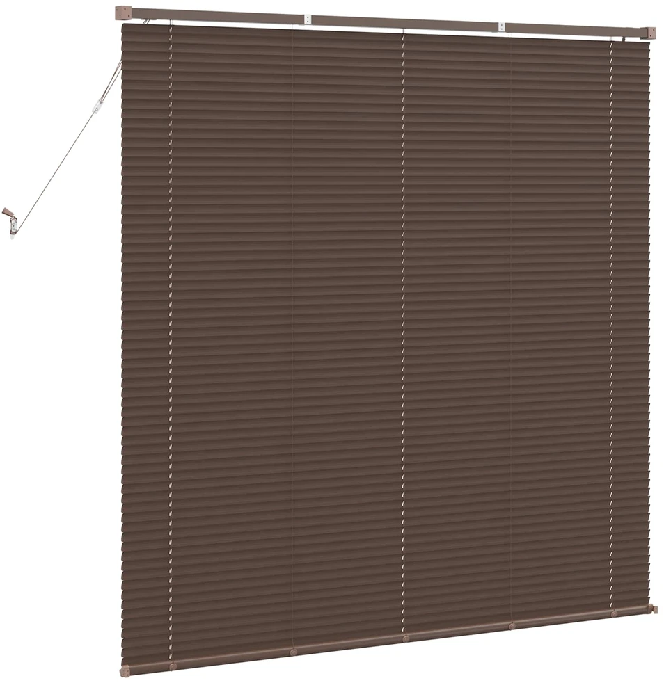 Venecijos žaliuzės Tamsiai ruda su raštu 150 x 150 cm 25 mm PVC