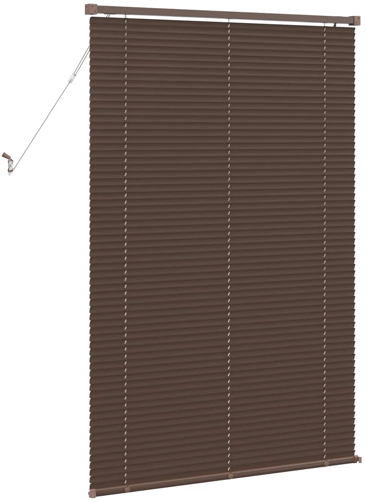 Venecijos žaliuzės Tamsiai ruda su raštu 150 x 70 cm 25 mm PVC