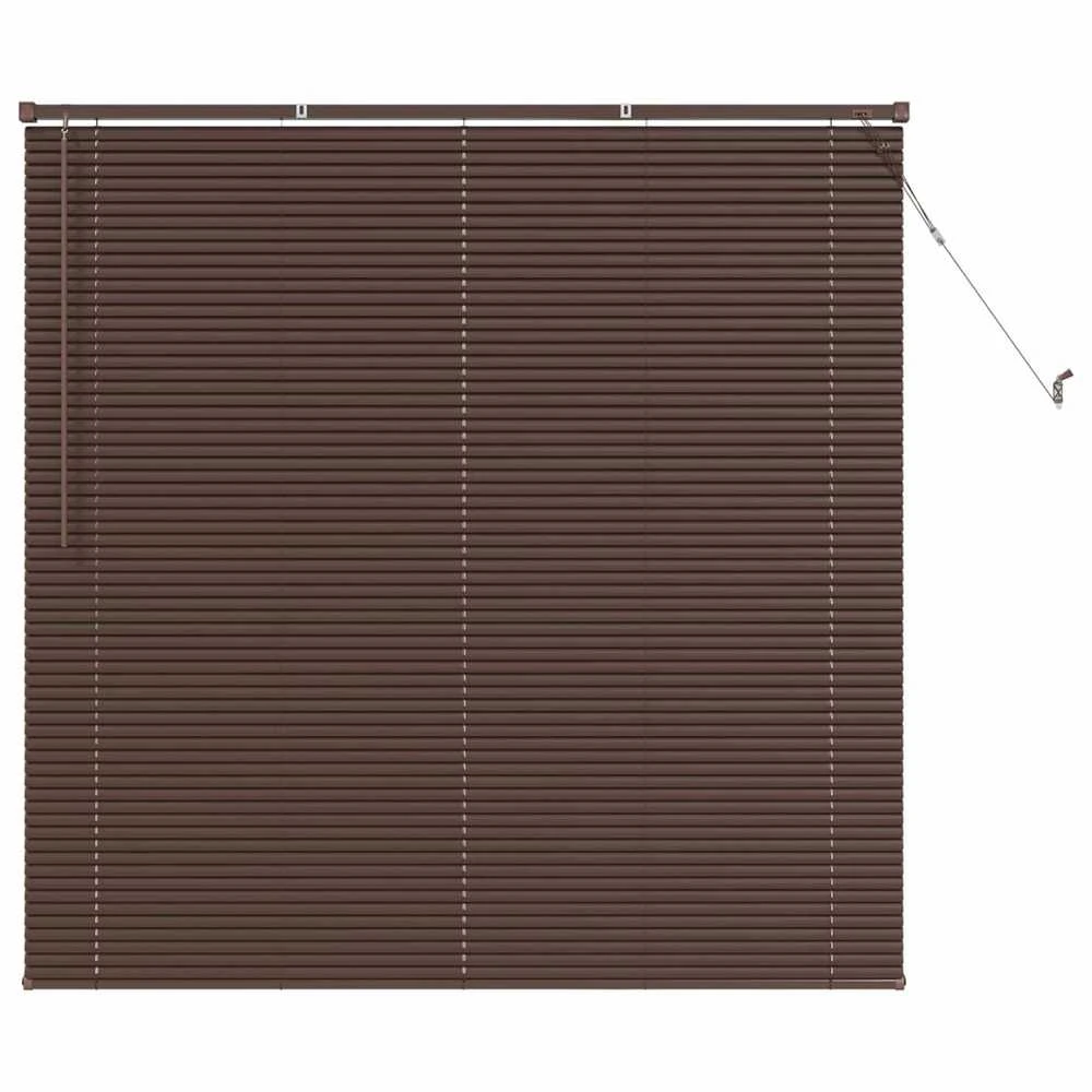 Venecijos žaliuzės Tamsiai ruda su raštu 150 x 150 cm 25 mm PVC