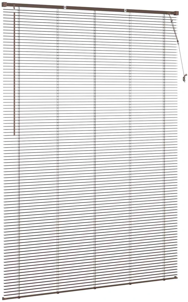 Venecijos žaliuzės Tamsiai ruda su raštu 213 x 150 cm 25 mm PVC