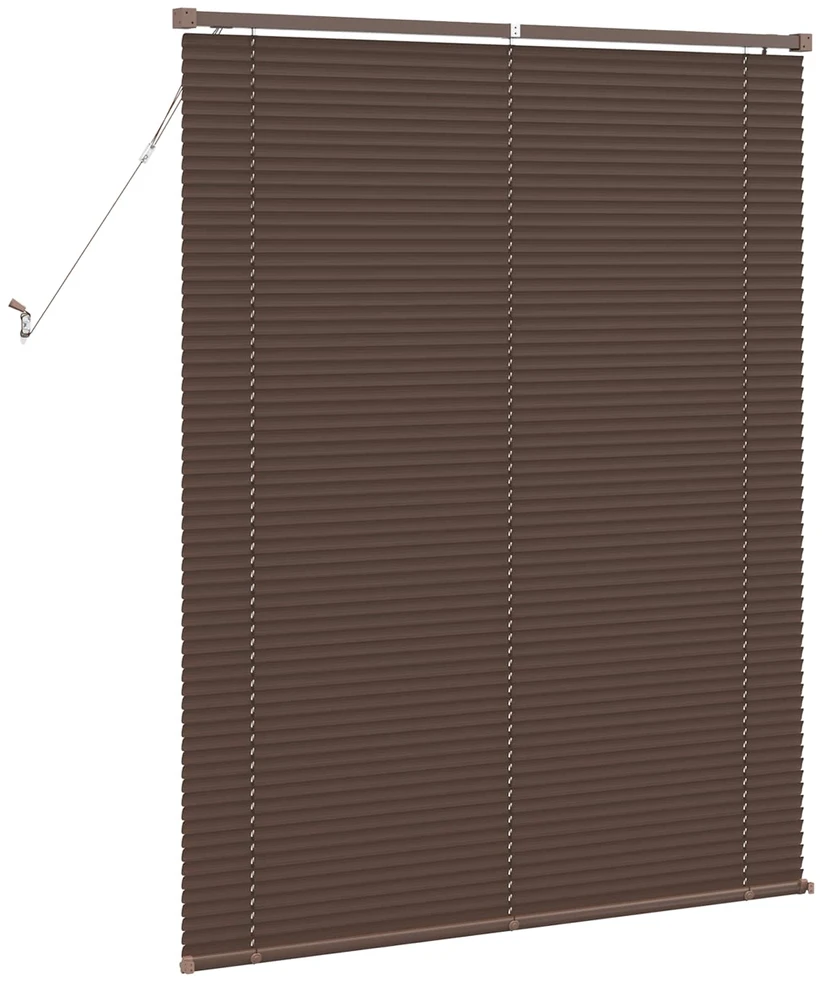Venecijos žaliuzės Tamsiai ruda su raštu 150 x 120 cm 25 mm PVC