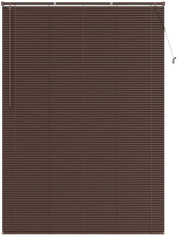 Venecijos žaliuzės Tamsiai ruda su raštu 213 x 140 cm 25 mm PVC