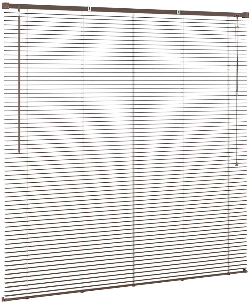 Venecijos žaliuzės Tamsiai ruda su raštu 150 x 150 cm 25 mm PVC