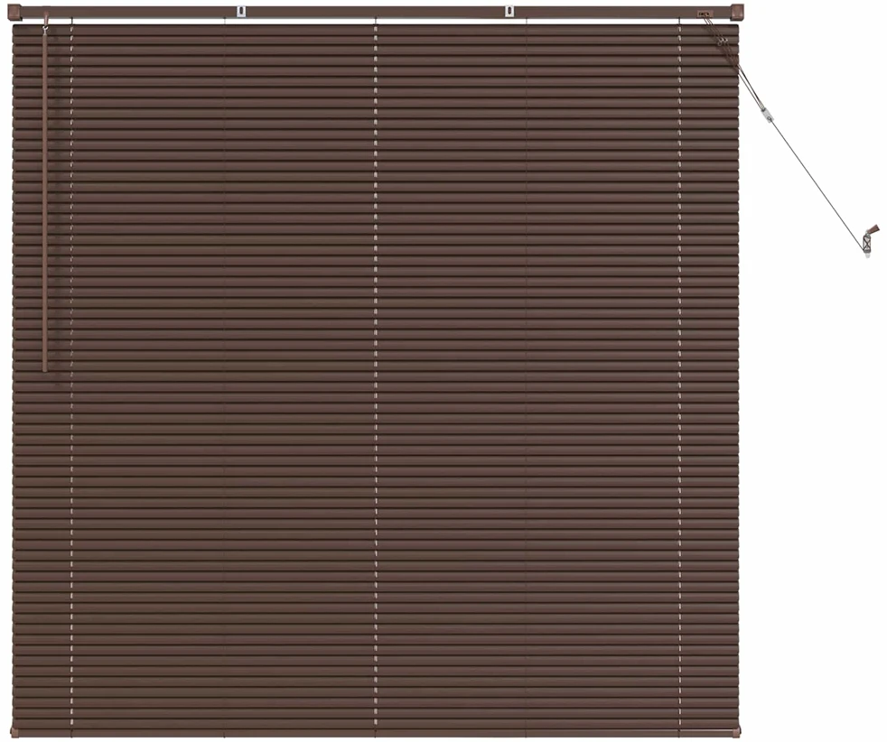 Venecijos žaliuzės Tamsiai rudas 160 x 150 cm 25 mm PVC