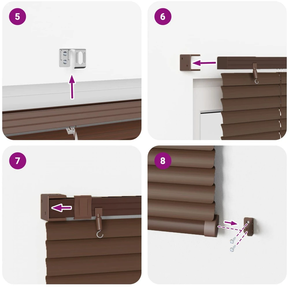 Venecijos žaliuzės Tamsiai rudas 160 x 150 cm 25 mm PVC