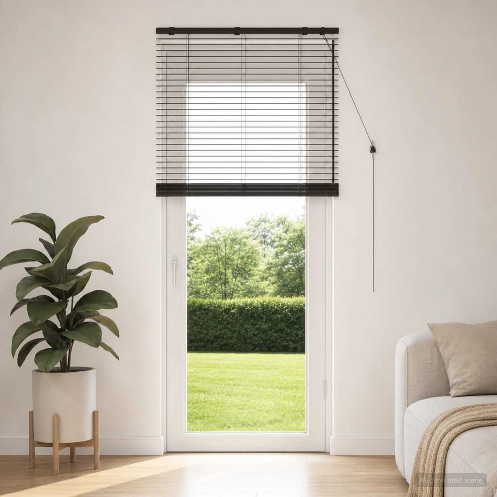Venecijos žaliuzės Tamsiai rudas 75 x 250 cm 35 mm